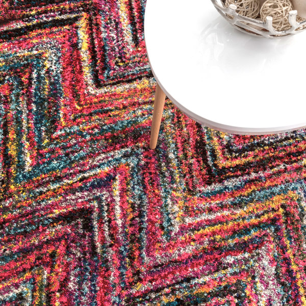 World Menagerie Maarif Performance Blue/Purple Rug & Reviews Wayfair